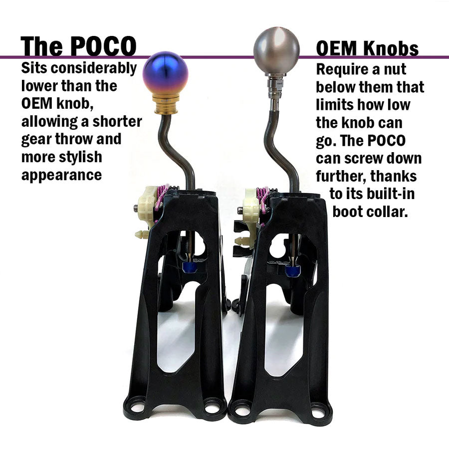 ACUITY Instruments POCO-Ti Burnt Titanium Low Profile Shift Knob (M10x1.5) (1958) - VOLT'D Performance